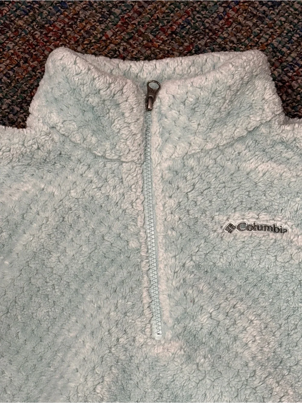 Columbia Kids Pale Blue Sherpa Half-Zip Pullover